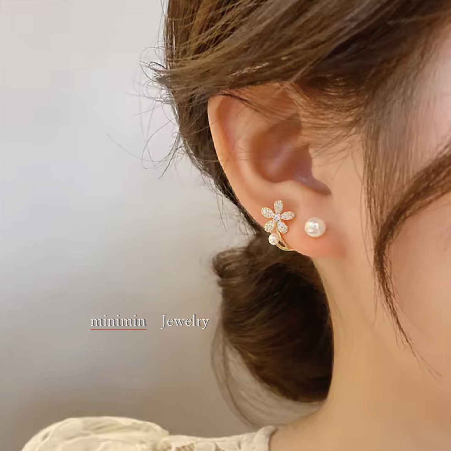 エメラルド フラワー ピアス イヤリング シルバー925 ピアス
