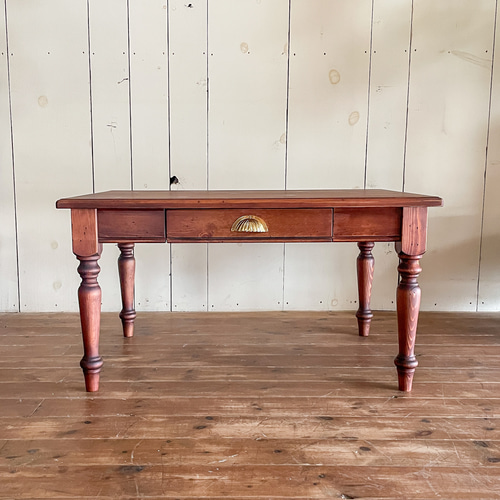 アンティーク調ローテーブル ろくろ足ソファテーブル W900 パイン材