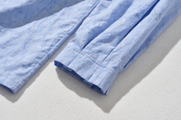 ★有貨★ 甜美感十足的褶皺襯衫，成熟女性也能享受。長袖套頭衫，棉質。 240903-1 第6張的照片