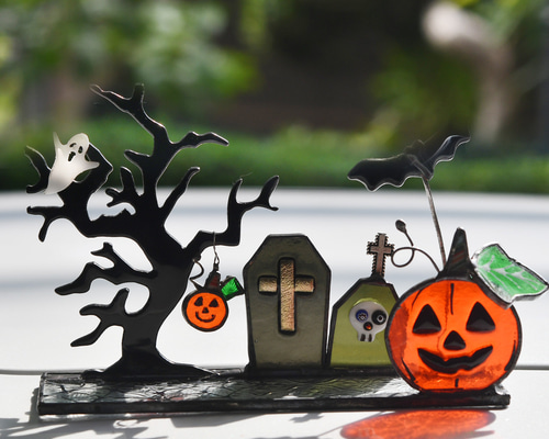 ステンドグラス　ハロウィンの屋台 5a4d9b43696b7633d67b7a4755f5c1