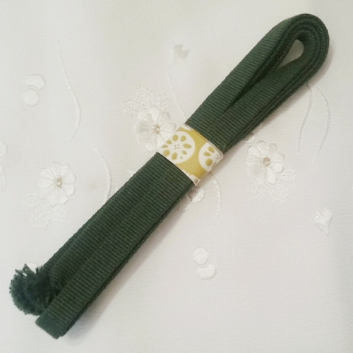 両方向両面全通柄袋帯 江戸紅型 流水花文 市松文様 兎 麻の葉