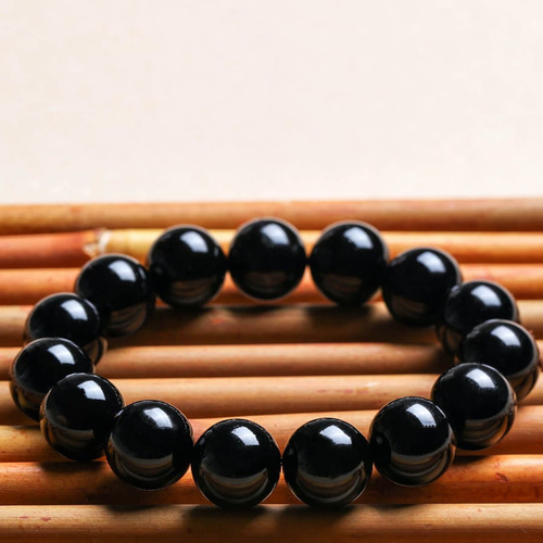 黒曜石（オブシディアン）念珠 単珠 天然宝石 一粒の珠 12mm 天然石