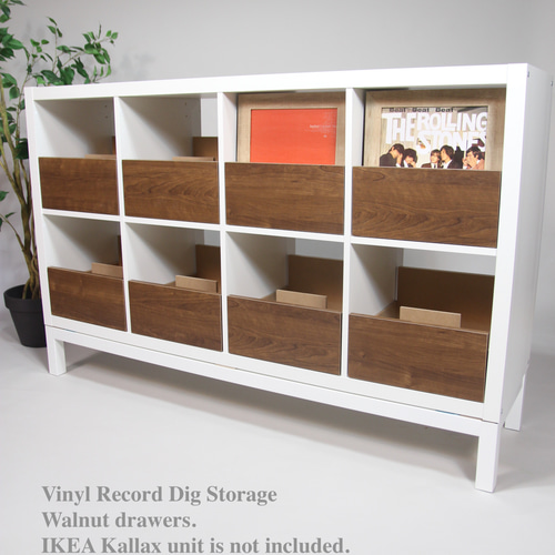 IKEAカラックスKallax用レコード収納：LP引出し｜キャビネット