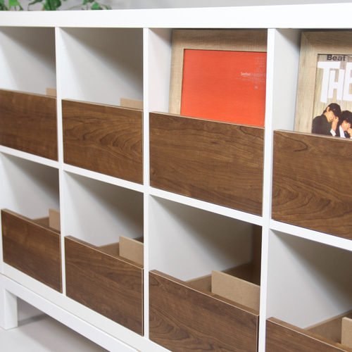 IKEAカラックスKallaxレコードDIG収納：LP引出し｜キャビネット