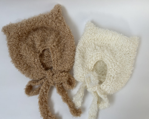 BABY ねこみみボンネット　ピンク ねこ耳ボンネット | coral