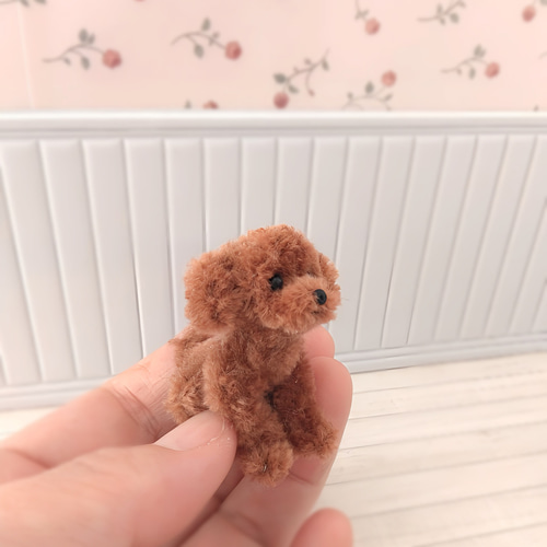 小さいトイプードル（レッド) ミニチュア モールアート その他