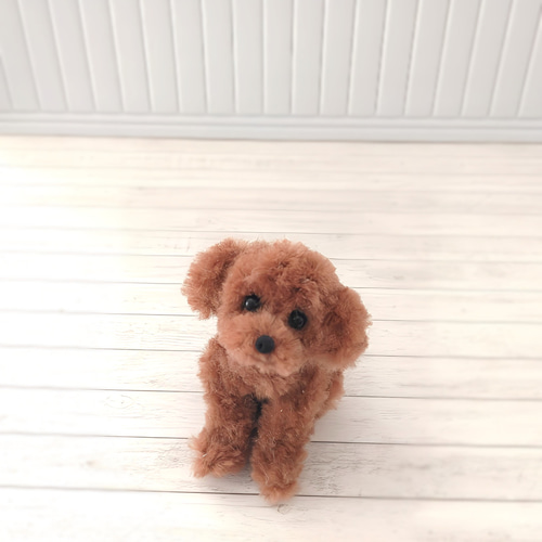 Amazon ミニチュア＊小さなトイプードル＊モールアート | ミニチュア動物トイプードル モフモフモール 清原(KIYOHARA) 置物