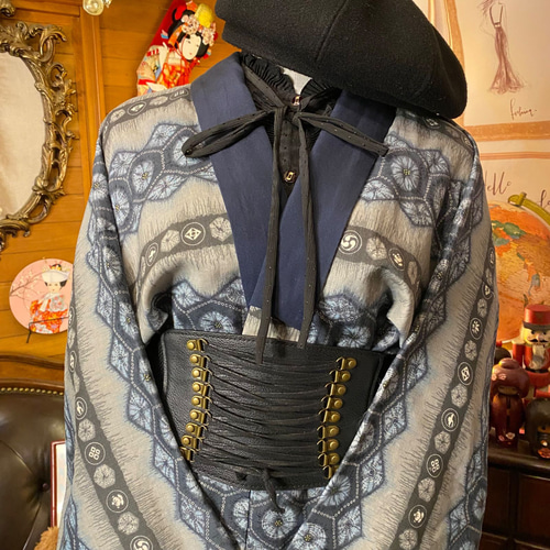 和洋折衷 長襦袢 ワンピース ドレス レトロ 古着 ユニセックス