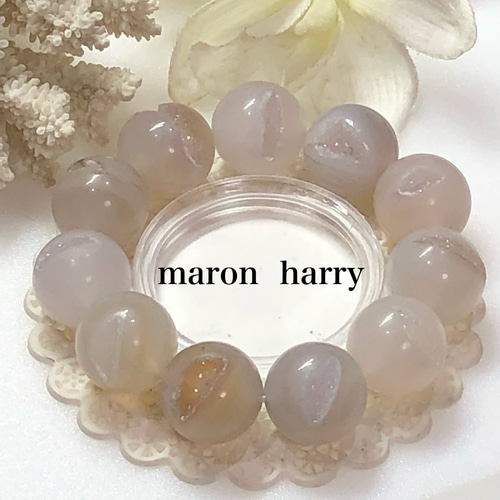 笑口瑪瑙・天然石ブレスレット•*¨*•.¸¸♬ ブレスレット MARON 