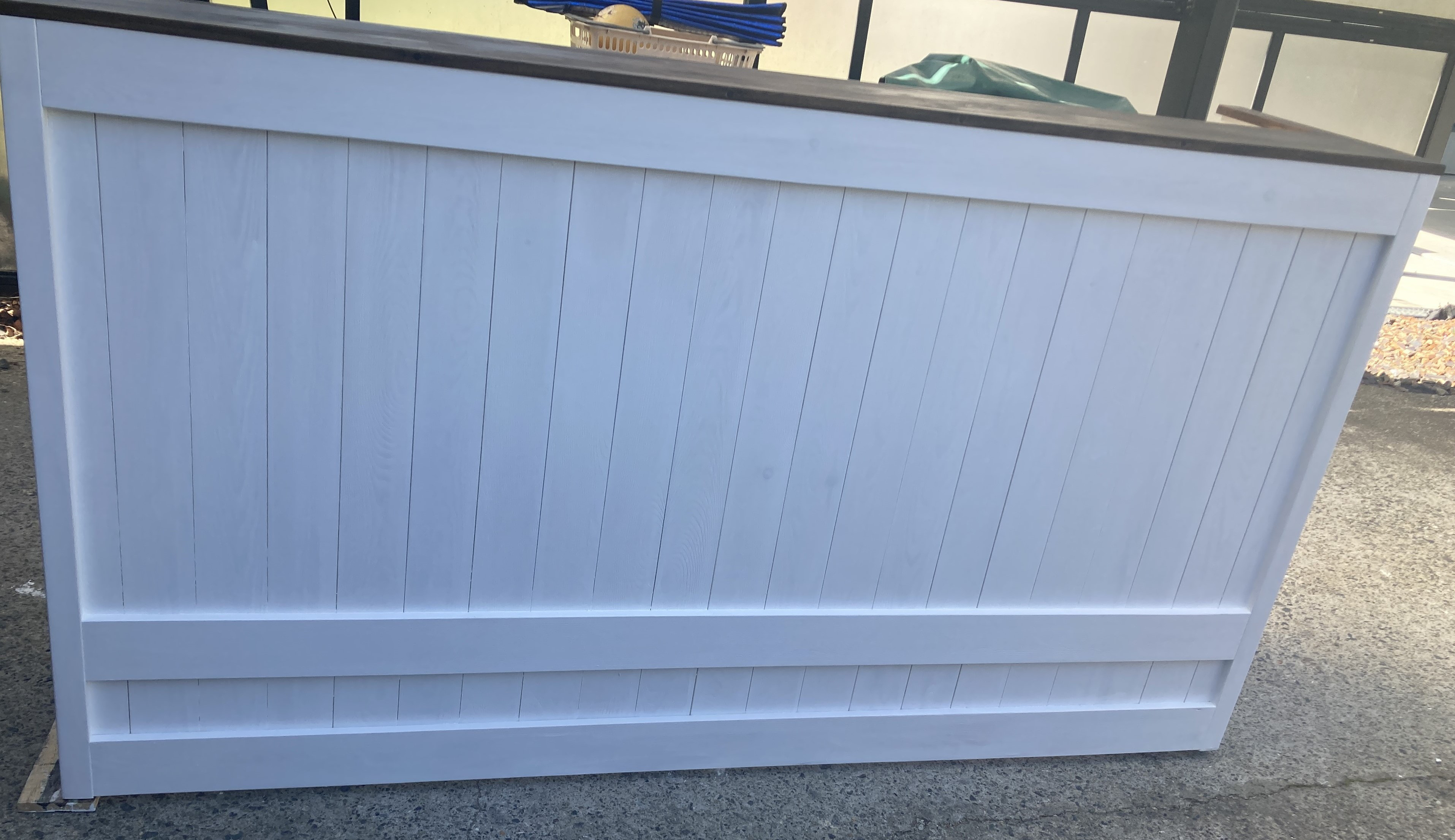 受注制作☆ホワイト【コの字型】受付カウンターテーブル　レジカウンター【2000】★店舗☆ネイル美容室