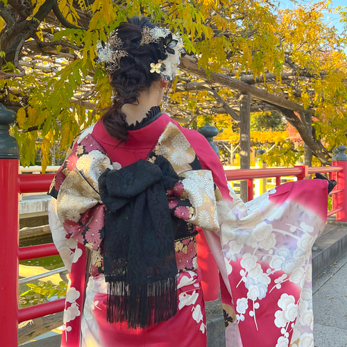 しごき 志古貴 オーロラレース タッセル 七五三 お宮参り 子供用 成人