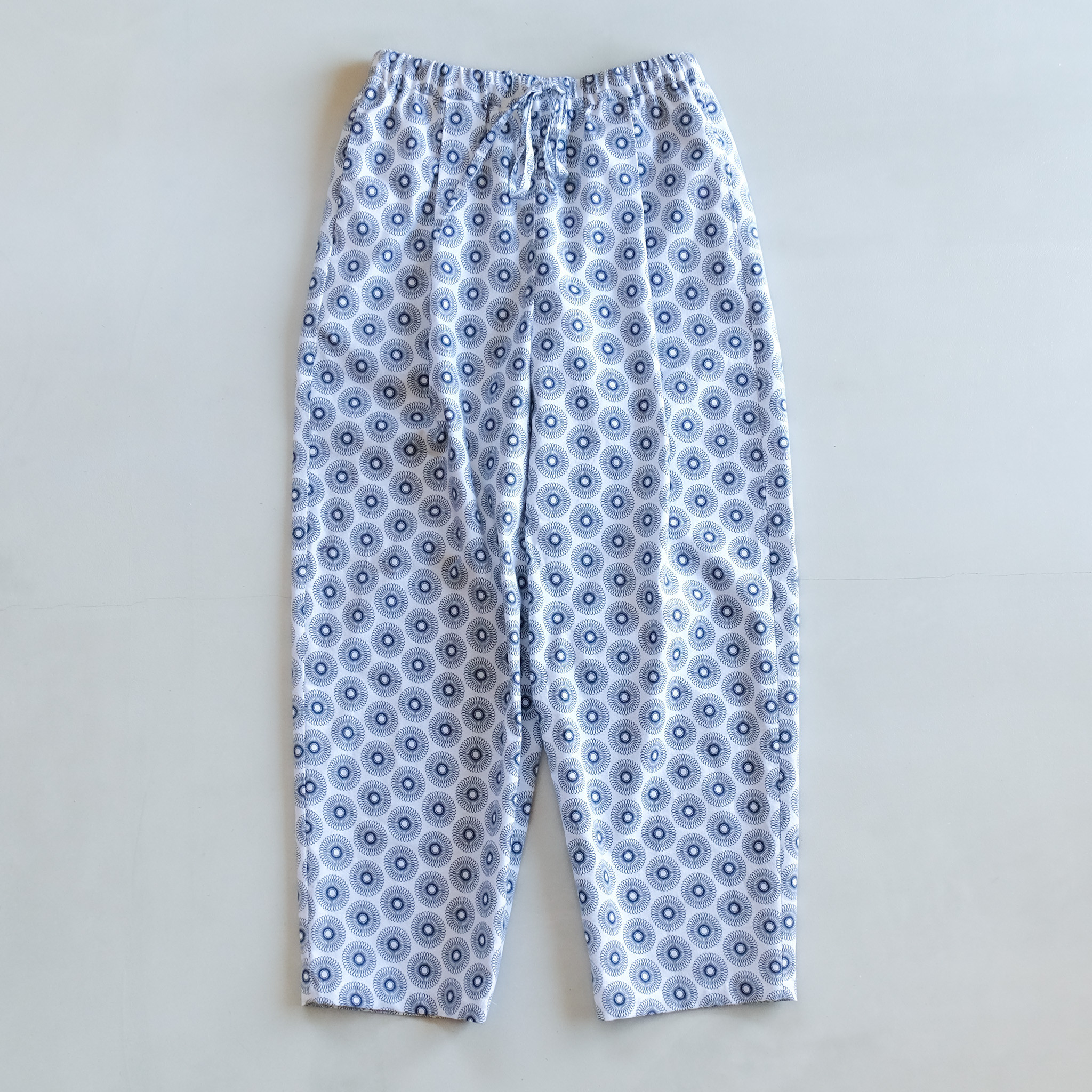 シュエシュエファブリック　ワイドテーパードパンツ Shweshwe White