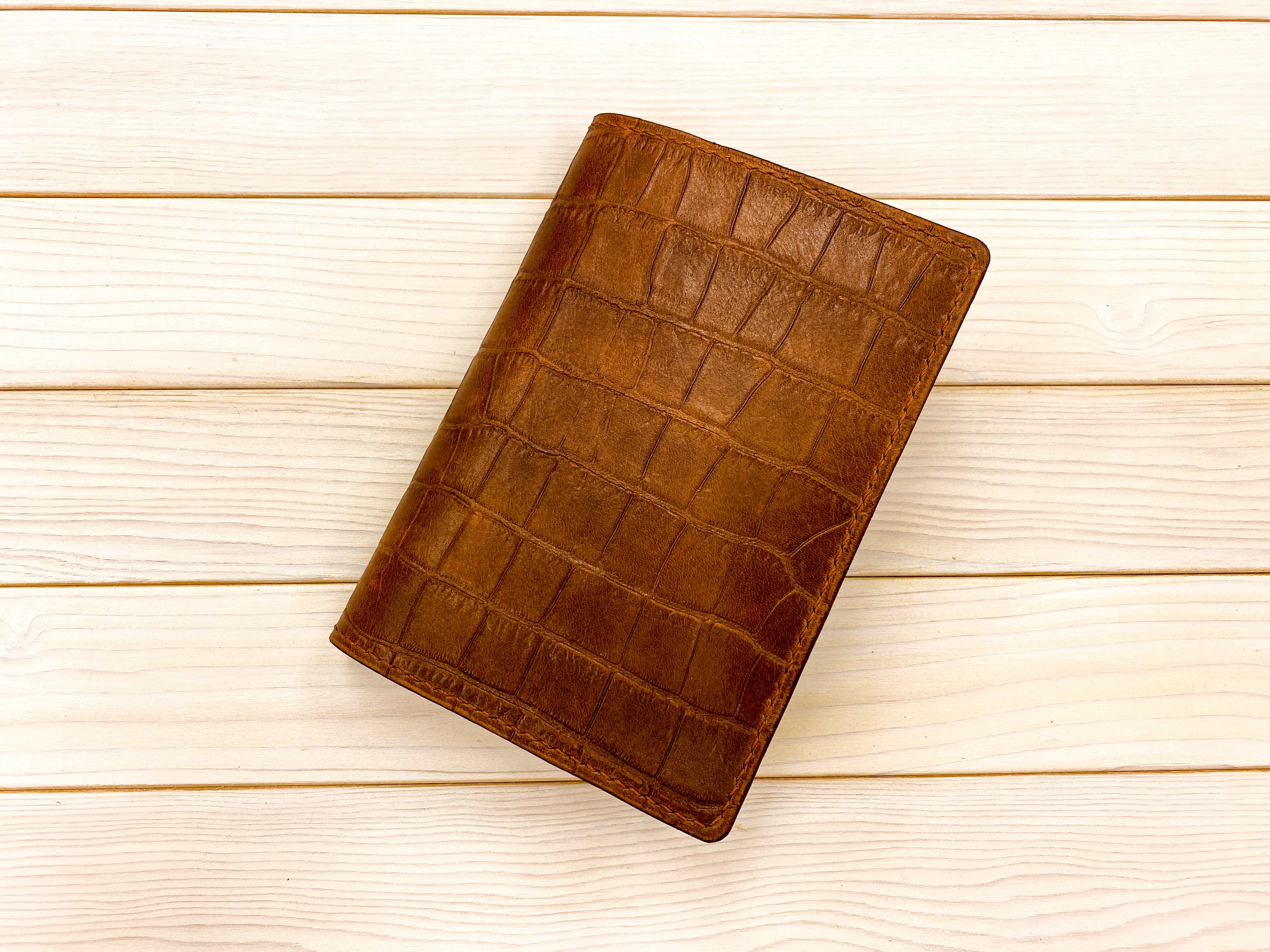 手帳カバー  A6／B6／A5／B5 クロコ型押し（ブラウン）スケジュール帳
