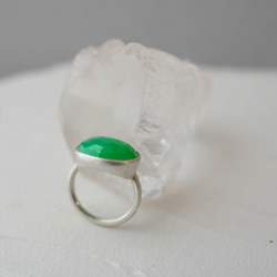 ★【スーパーセール】カルセドニー(クリソプレーズ)　シルバーリング　11号【30%オフ】 7枚目の画像