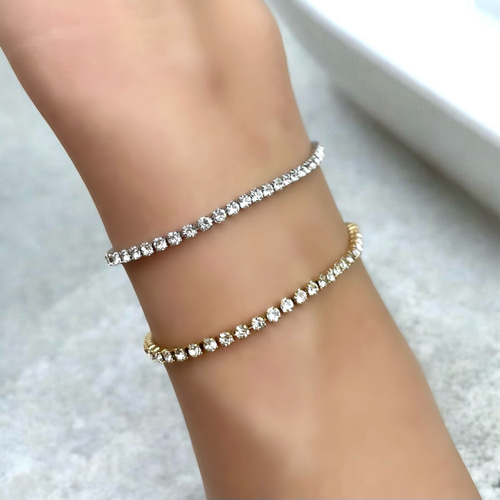 モアサナイト ブレスレット テニスブレス 【3mm/石】 14cm〜23cm