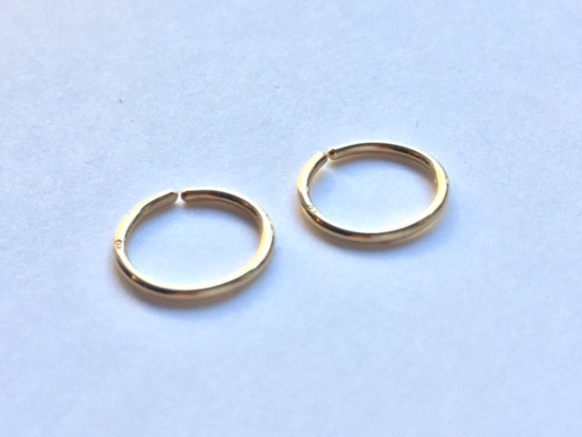 ユニセックス・つけっぱなし・K10 ゴールド フープピアス