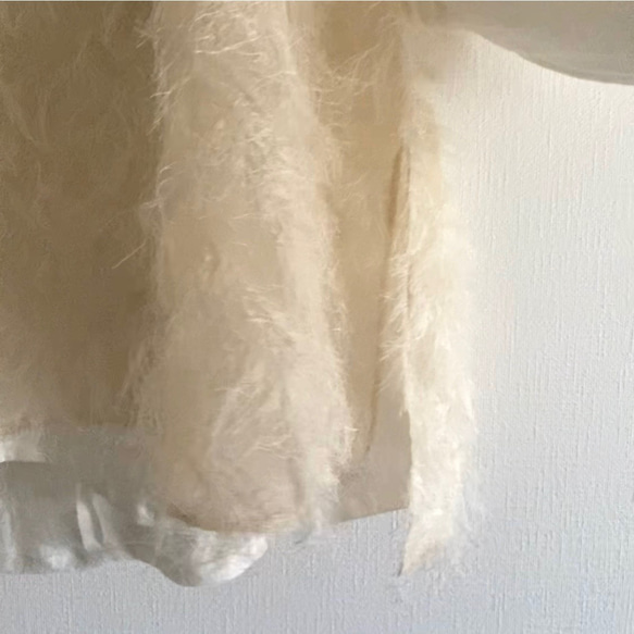 長い毛足のベスト　ジレ　秋冬春　もふもふ【受注製作】【送料無料】 3枚目の画像