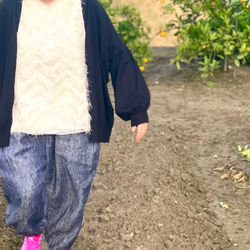 長い毛足のベスト　ジレ　秋冬春　もふもふ【受注製作】【送料無料】 15枚目の画像