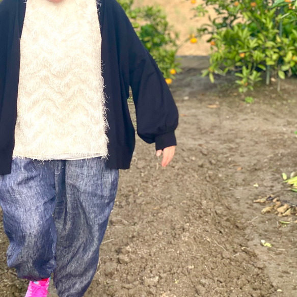 長い毛足のベスト　ジレ　秋冬春　もふもふ【受注製作】【送料無料】 15枚目の画像
