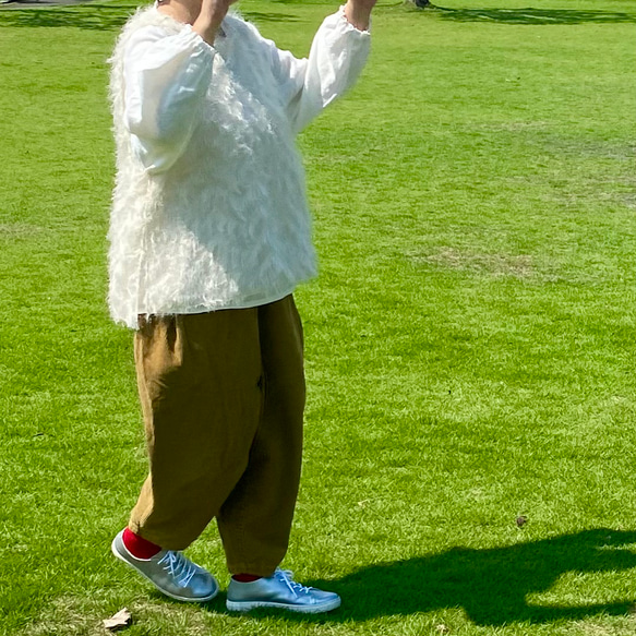 長い毛足のベスト　ジレ　秋冬春　もふもふ【受注製作】【送料無料】 11枚目の画像