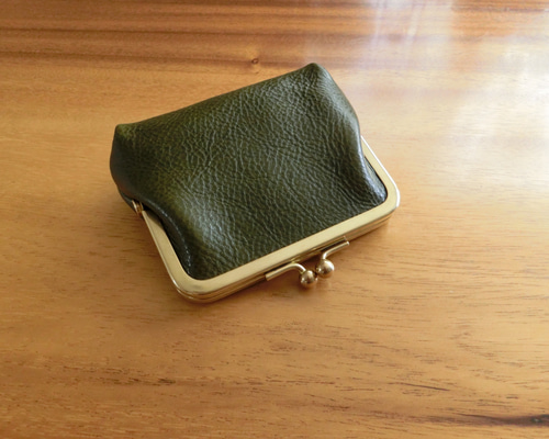 がま口　レザーウォレット　革財布　真鍮　ハンドメイド 68e8f87e40cd609d430ac21fc8c9cf