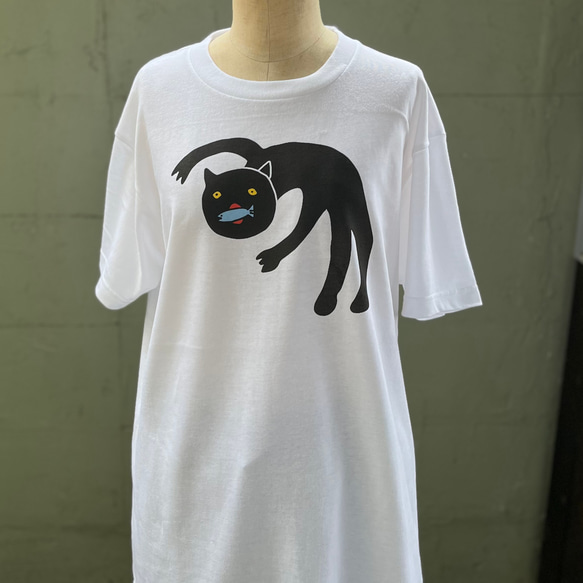 【巨匠動物園】クロネコさんTシャツ 4枚目の画像