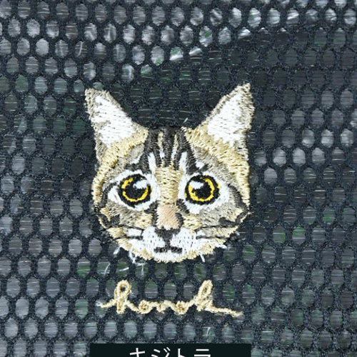 メッシュポーチ 刺繍 猫ちゃんたち 巾着バッグ honok 通販 メッシュポーチ 刺繍 猫ちゃんたち 巾着バッグ honok 通販