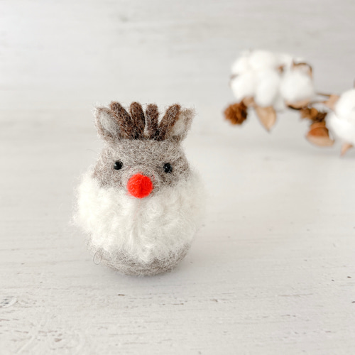 サンタ、トナカイ、ツリー3点セット 羊毛フェルト woolwool 通販