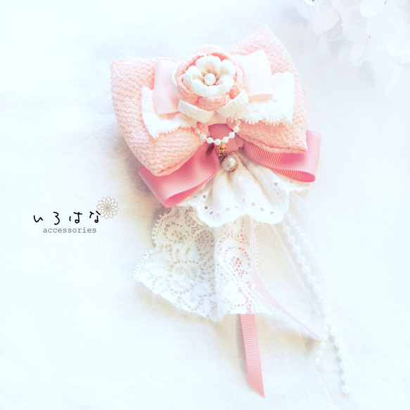 3way リボンの髪飾り セット ヘアクリップ 和風 洋風 つまみ細工