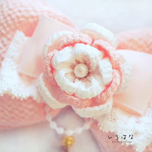 3way リボンの髪飾り セット ヘアクリップ 和風 洋風 つまみ細工