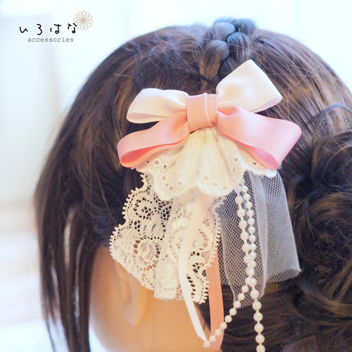 3way リボンの髪飾り セット ヘアクリップ 和風 洋風 つまみ細工