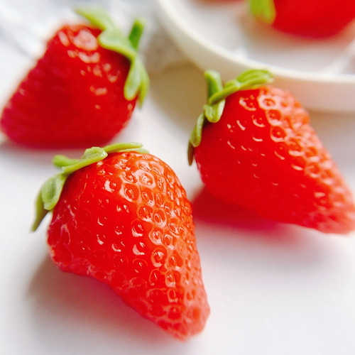 5個】本物そっくりな苺とさくらんぼ 模型 食品サンプル 立体 いちご