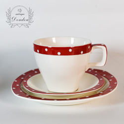 ファイヤーキング　ジェダイ　セントデニス　カップ 　ソーサー　2個　② Fire King ジェダイ Jade-ite セントデニス・カップ＆ソーサー