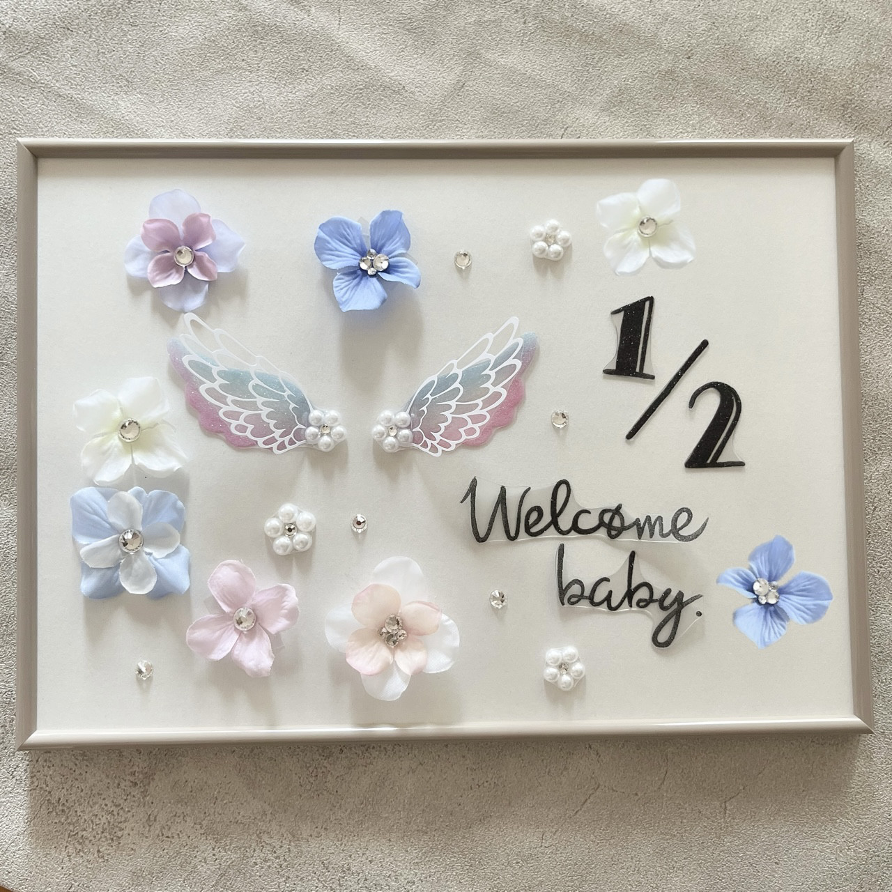 M220立体的な羽シールセット＊マタニティフォトシール、マタニティペイントシール、ハーフバースデー