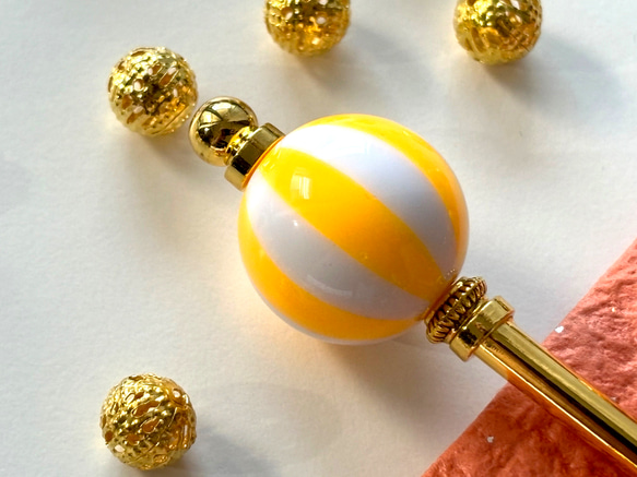 黄色ガラス簪(江戸時代) 簪 かんざし 着物 和装 髪飾り| きもの館 創美苑