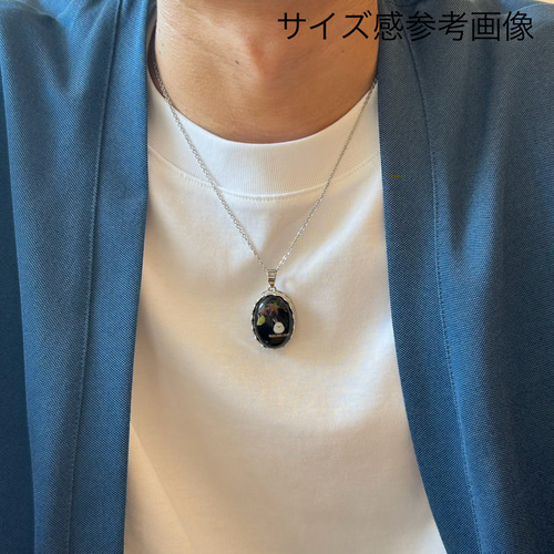 メノウペンダントネックレス約70cm めのうカメオペンダント - ベルーナ【公式】