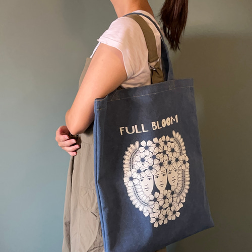 VINTAGE SERIES】FULL BLOOM tote bag A3トート シルクスクリーン印刷