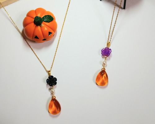 【1307】レジン　ハロウィン　ネックレス　ペンダント　ハンドメイド 1307】レジン ハロウィン ネックレス ペンダント ハンドメイド