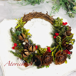 木の実たっぷり♪ クリスマスリースキット｜自宅で簡単ハンドメイド