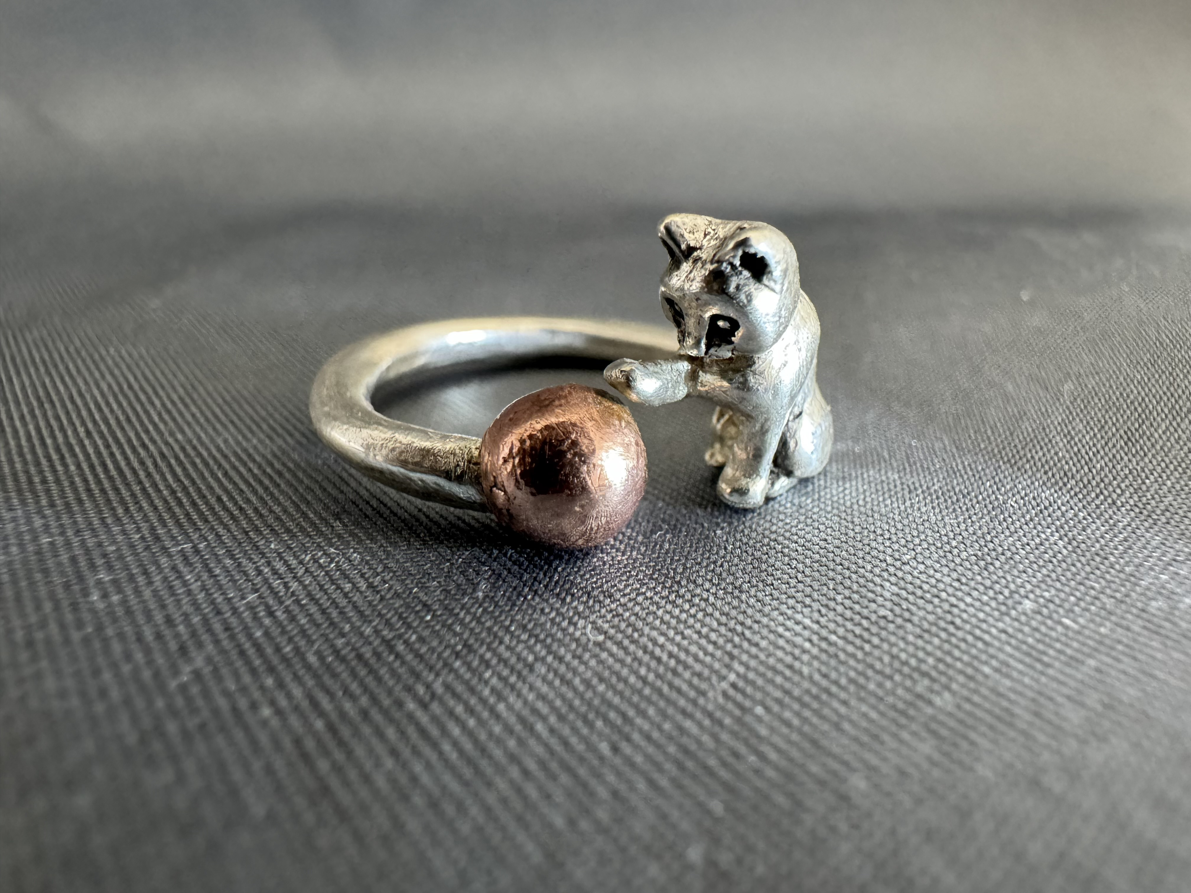 シルバーリング　BALL MEETS CAT