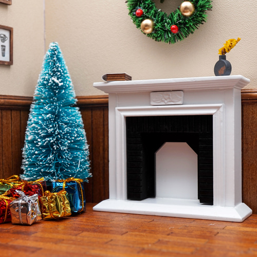 1/12 ミニチュア暖炉 Black+White その他置物 kuma's market 通販