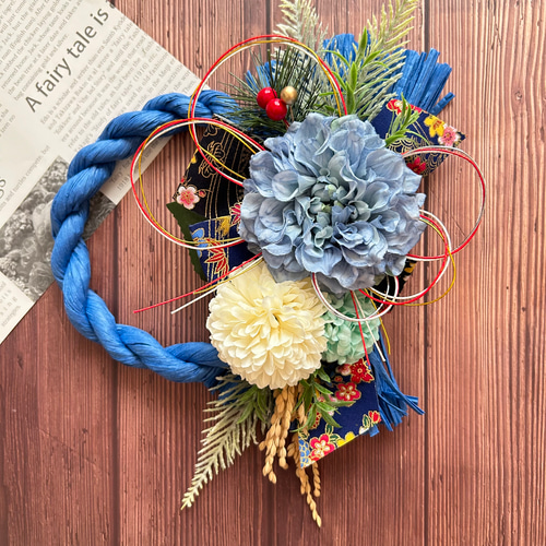 お正月しめ縄 しめ縄リース しめ飾り リース＊ハンドメイド お正月しめ縄しめ縄リースハンドメイド