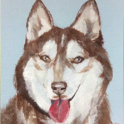 和紙ちぎり絵 ペットポートレート（オーダーメイド）肖像画 切り