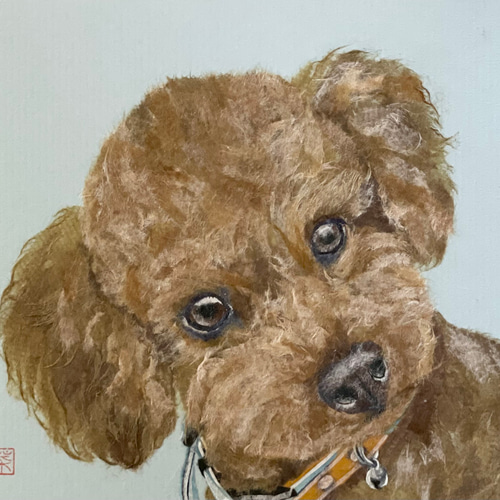 和紙ちぎり絵　ワンコとネコの絵 和紙ちぎり絵のがんぴ舎
