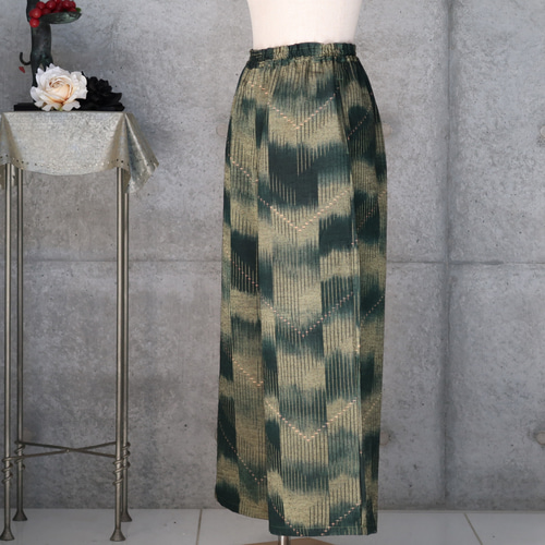 紬のワイドパンツ フリーサイズ M〜L 着物リメイク キュロット・ワイド