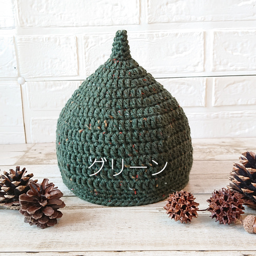 受注制作】【秋冬】【どんぐり帽子】＊アンティークツィード＊S