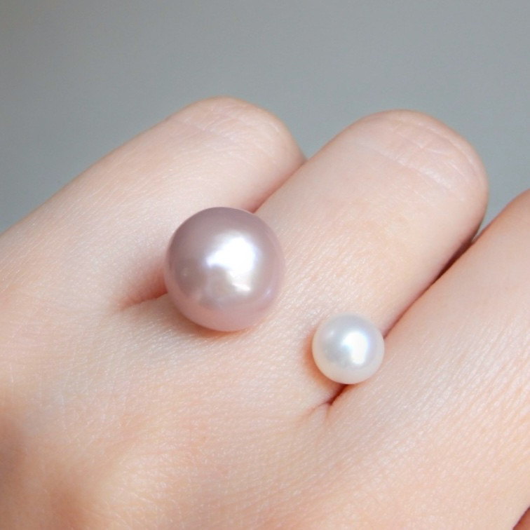 〖フォークリング〗淡水パール（ピンク/ホワイト）14kgf【1583】 5,538円
