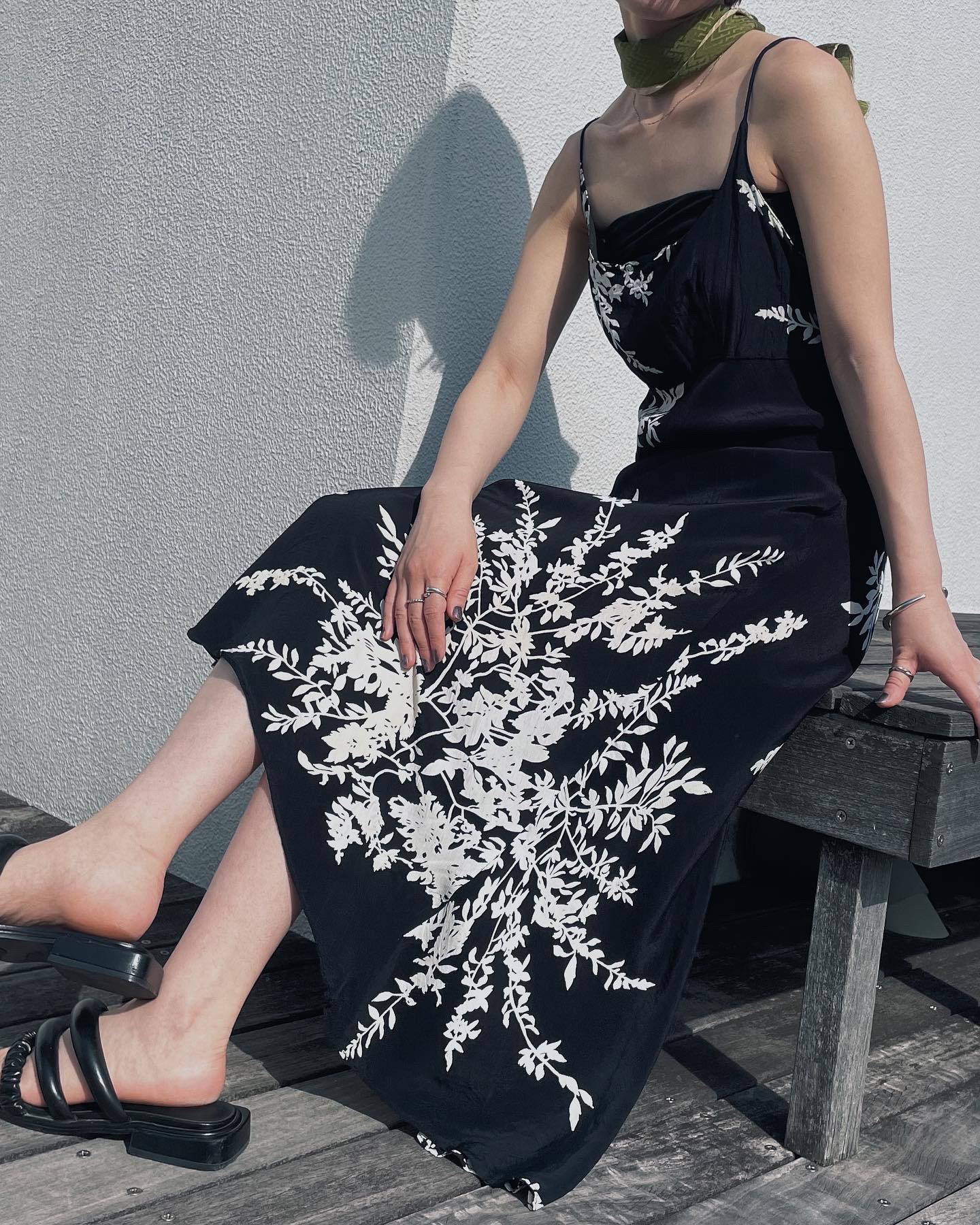 vintage flower print long dress