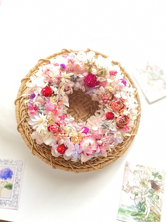 が大特価！ ✿ナチュラルリース✿フレンチローズ✿ ドライフラワー anelaほ その他