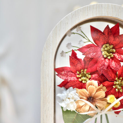 ポインセチアのミニブーケ プリザーブドフラワー nozomi 通販 18219791